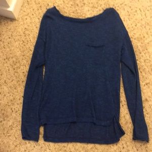 Blue knit sweater